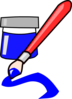 Blue Paintbrush Clip Art